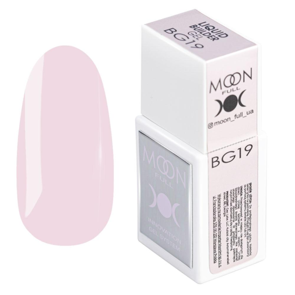 Моделирующий жидкий гель Moon Full Liquid Builder Gel №BG19 (светло-бежевый), 15 мл