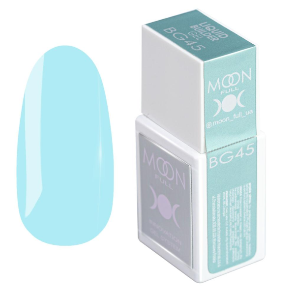 Моделюючий рідкий гель Moon Full Amazing Liquid Builder Gel №BG45 (м'ятий), 15 мл