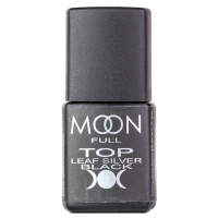 Топ для гель лаку з поталлю - Top Moon Full Leaf Silver Black, 8 мл (без липкого шару)