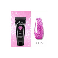 Полігель (акрігель) для нарощування нігтів AcrylGel GLITTER, 15мл (GL05)