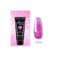 Полігель (акрігель) для нарощування нігтів AcrylGel GLITTER, 15мл (GL05)