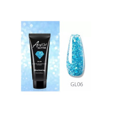 Полігель (акрігель) для нарощування нігтів AcrylGel GLITTER, 15мл (GL06)