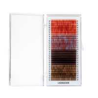 Вії LASH&CASH, BURGUNDY SHADES, mix D 0.07 (8 - 13) 28 ліній, SCULPTOR
