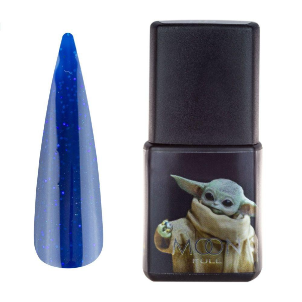 Гель-лак Moon Full Baby Yoda №01 синий с шиммером, 8 мл