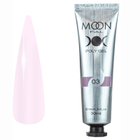 Полигель для наращивания ногтей Moon Full Poly Gel №03 бело-розовый, туба 30 мл