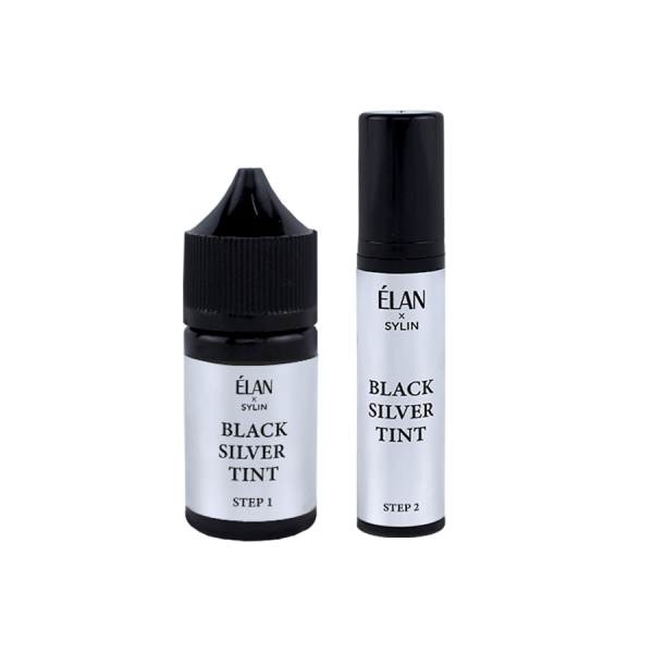 Система фарбування вій з інкапсульованим сріблом Elan BLACK SILVER TINT (Засіб 2), 10 мл