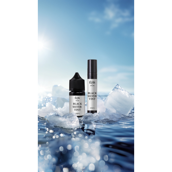 Система фарбування вій з інкапсульованим сріблом Elan BLACK SILVER TINT (Засіб 2), 10 мл