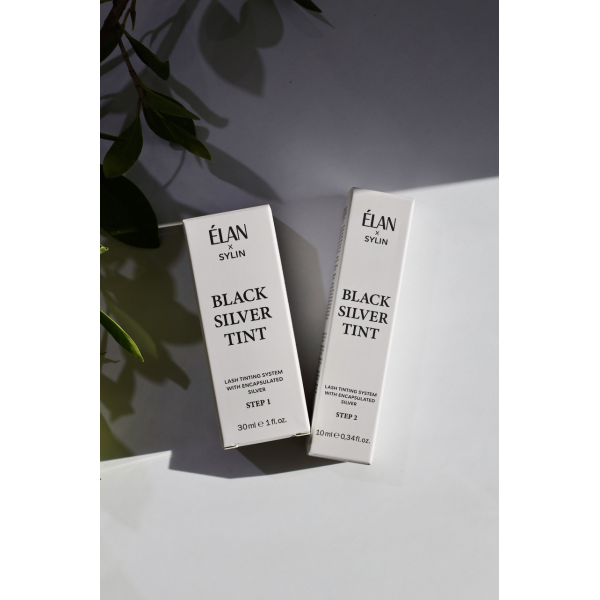 Система фарбування вій з інкапсульованим сріблом Elan BLACK SILVER TINT (Засіб 2), 10 мл