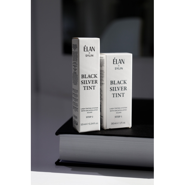 Система фарбування вій з інкапсульованим сріблом Elan BLACK SILVER TINT (Засіб 2), 10 мл