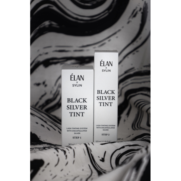 Система фарбування вій з інкапсульованим сріблом Elan BLACK SILVER TINT (Засіб 2), 10 мл