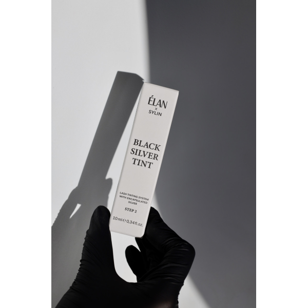 Система фарбування вій з інкапсульованим сріблом Elan BLACK SILVER TINT (Засіб 2), 10 мл