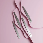 Пінцет Nikk Mole для брів прямий (срібний) Lovely Brows