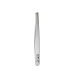 Пінцет Nikk Mole для брів прямий (срібний) Lovely Brows