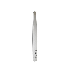 Пінцет Nikk Mole для брів прямий (срібний) Lovely Brows