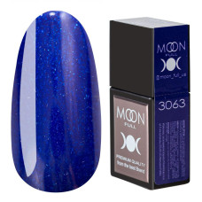 Камуфляжна база - Moon Full Amazing Color Base №3063, 12 мл (синій з шиммером)
