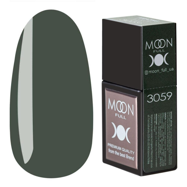 Камуфляжная база - Moon Full Amazing Color Base №3059, 12 мл (оливково-зеленый)