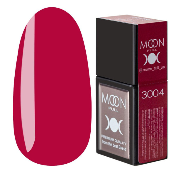 Камуфляжная база - Moon Full Amazing Color Base №3004, 12 мл (малиново-красный)