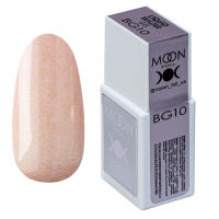 Моделюючий рідкий гель Moon Full Amazing Liquid Builder Gel №BG10 (бежевий із золотою поталлю), 15 мл