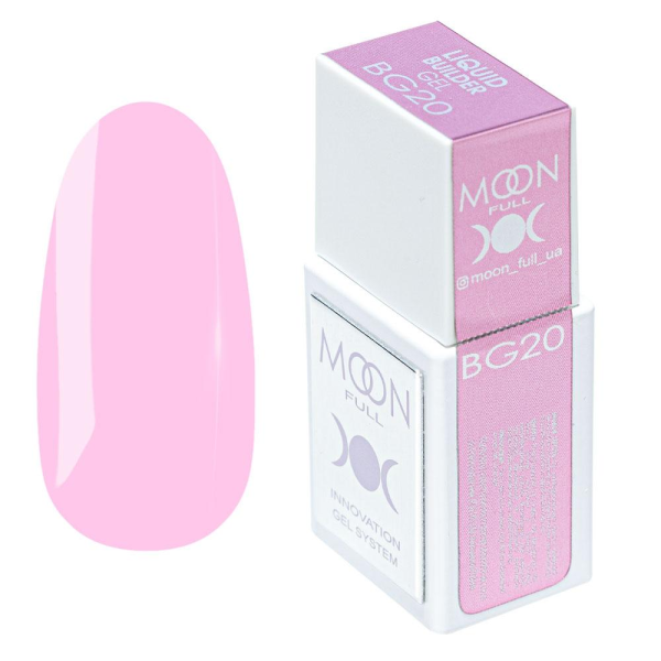 Моделюючий рідкий гель Moon Full Amazing Liquid Builder Gel №BG20 (рожевий), 15 мл