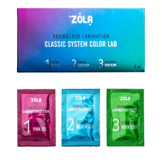 Набір складників для ламінування в саше ZOLA Color Lab (3 x 1ml)