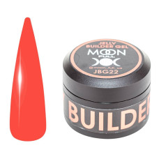 Моделюючий гель-желе Moon Full Jelly Builder Gel №JBG22 червоний напівпрозорий, 30 мл