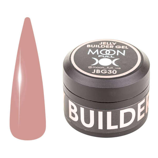 Моделюючий гель-желе Moon Full Jelly Builder Gel №JBG30 молочно-рожевий шоколад, 30 мл