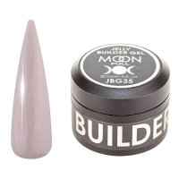 Моделирующий гель-желе Moon Full Jelly Builder Gel №JBG35 темно-бежевый полупрозрачный с шимером, 30 мл
