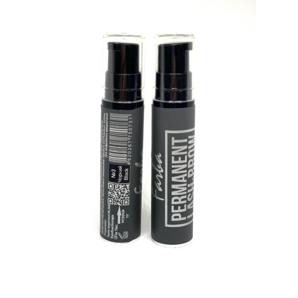 Фарба для брів та вій Permanent lash&brow - чорна, 10 мл