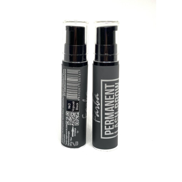 Фарба для брів та вій Permanent lash&brow - чорна, 10 мл