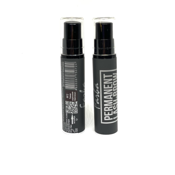 Фарба для брів та вій Permanent lash&brow - темно-коричнева, 10 мл