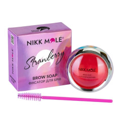 Мило для фіксації брів Nikk Mole Brow Soap (Полуниця), 15г