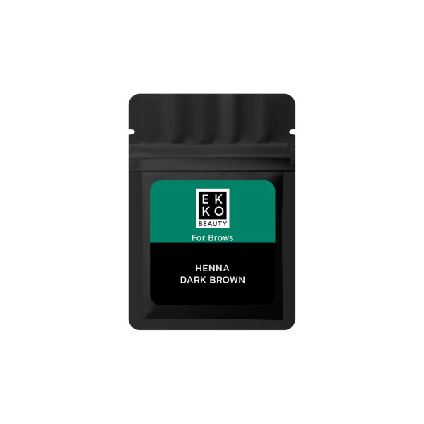 Хна для брів в саше Ekko Beauty - Dark Brown, 7 г