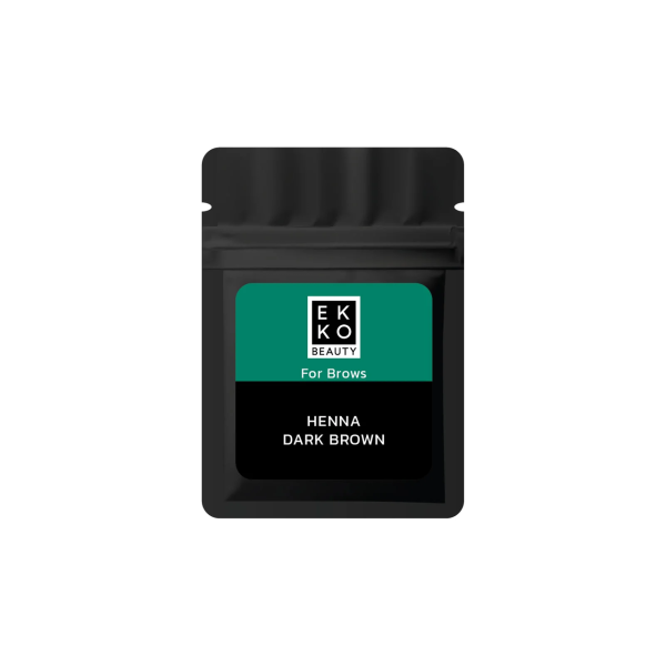 Хна для брів в саше Ekko Beauty - Dark Brown, 7 г