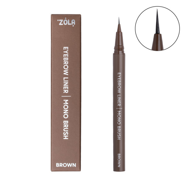 Лайнер (підводка) для брів із моно-пензлем ZOLA (Brown)