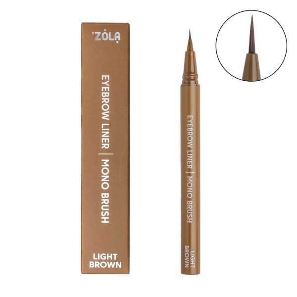 Лайнер (підводка) для брів із моно-пензлем ZOLA (Light Brown) Лайнер (підводка) для брів із моно-пензлем ZOLA (Light Brown)