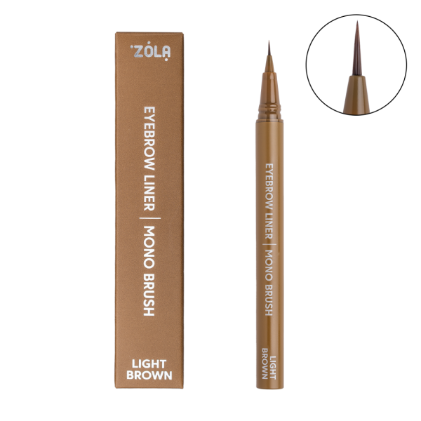 Лайнер (підводка) для брів із моно-пензлем ZOLA (Light Brown)