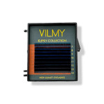 Вії Ombre Blue 8 ліній KLIPKY VILMY two-tone Mix C 0.07 (7 - 14 мм) омбре