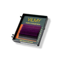 Вії Ombre Violet 8 ліній KLIPKY VILMY two-tone Mix D 0.07 (7 - 14 мм) омбре
