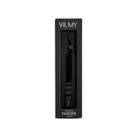 Пінцет професійний для нарощування вій VILMY (прямий) V-13b Black