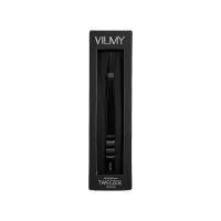 Пінцет професійний для нарощування вій VILMY (прямий) V-14b Black