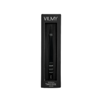 Пінцет професійний для нарощування вій VILMY (прямий) V-14b Black