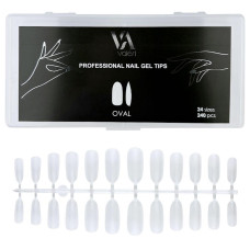 Типси для нарощення нігтів Valeri Professional  Nail Gel Tips "Oval" (240 шт)