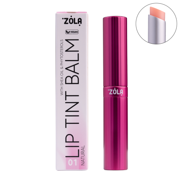 Бальзам оттеночный для губ ZOLA Lip Tint Balm - 01 Natural