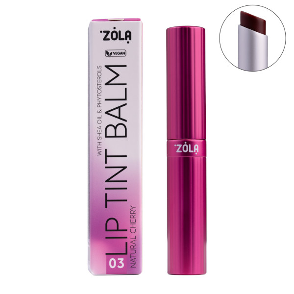 Бальзам відтінковий для губ ZOLA Lip Tint Balm - 03 Cherry Natural Бальзам відтінковий для губ ZOLA Lip Tint Balm - 03 Cherry Natural