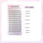 Вії Nagaraku Fairy Air Series - вигин C 0.07 MIX (8-15 мм) Нагараку Фея мікс