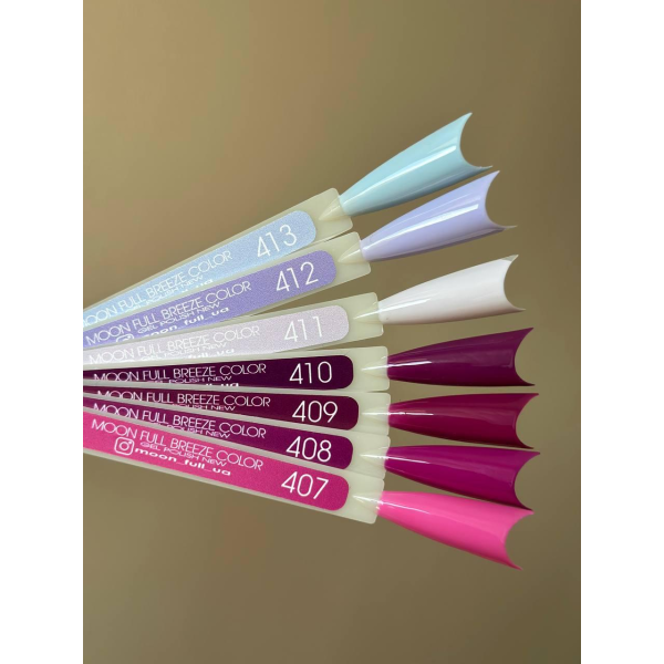 Гель-лак Moon Full Breeze color №407 розовый, 8 мл