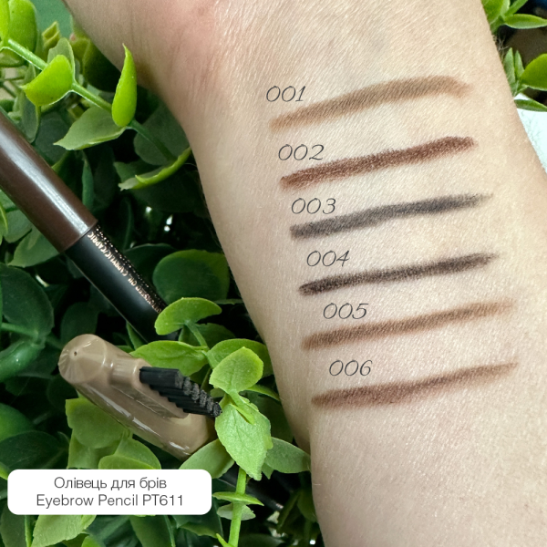 Карандаш для бровей со щеточкой TopFace "Eyebrow Pencil" - PT611 (01) 1,14 г