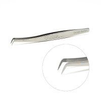 Пінцет для нарощування вій Чобіток тонкий Diamond Design Lashes, дзеркальний (23)