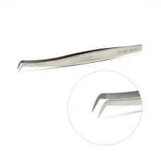 Пінцет для нарощування вій Чобіток тонкий Diamond Design Lashes, дзеркальний (23)