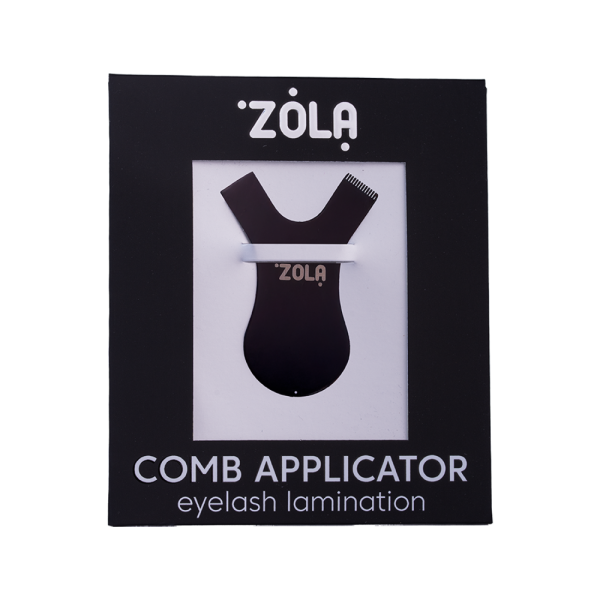 Аплікатор-гребінь для ламінування вій металевий ZOLA, чорний